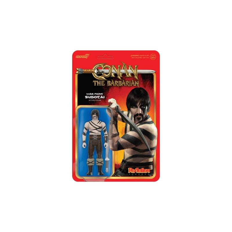 SUPER7 CONAN THE BARBARIAN SUBOTAI WAR PAINT VERSION REACTION ACTION FIGURE