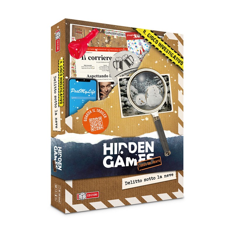 HIDDEN GAMES DELITTO SOTTO LA NEVE - GIOCO DA TAVOLO ITALIANO MS EDIZIONI