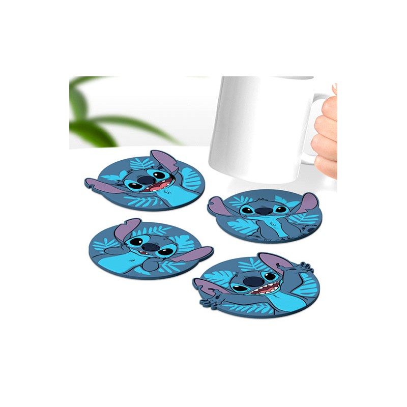 DISNEY STITCH SILICONE COASTERS 4X SOTTOBICCHIERI PALADONE PRODUCTS