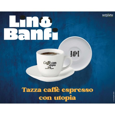 LINO BANFI TAZZA CAFFE' ESPRESSO CON UTOPIA MUG