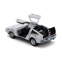 BACK TO THE FUTURE DELOREAN FROZEN TIME MACHINE DIE CAST 1/32 MODEL JADA TOYS