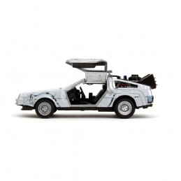 BACK TO THE FUTURE DELOREAN FROZEN TIME MACHINE DIE CAST 1/32 MODEL JADA TOYS