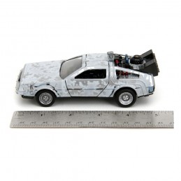 BACK TO THE FUTURE DELOREAN FROZEN TIME MACHINE DIE CAST 1/32 MODEL JADA TOYS