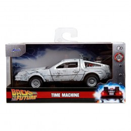 BACK TO THE FUTURE DELOREAN FROZEN TIME MACHINE DIE CAST 1/32 MODEL JADA TOYS