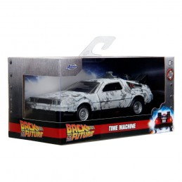 BACK TO THE FUTURE DELOREAN FROZEN TIME MACHINE DIE CAST 1/32 MODEL JADA TOYS