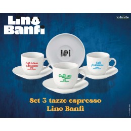 LINO BANFI SET 3 TAZZE ESPRESSO INFINITE STATUE