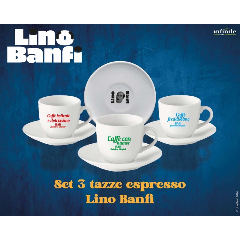 INFINITE STATUE LINO BANFI SET 3 TAZZE ESPRESSO MUG