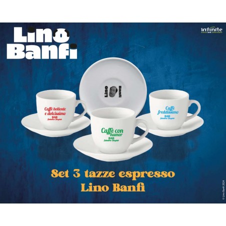 LINO BANFI SET 3 TAZZE ESPRESSO MUG