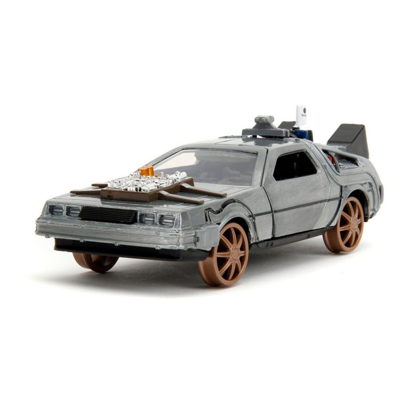 JADA TOYS BACK TO THE FUTURE PART III RAILROAD WHEELS DELOREAN DIE CAST 1/32 MODEL