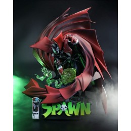 SPAWN BLACK WHITE AND RED ALL OVER STATUA FIGURE MC FARLANE