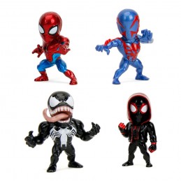 JADA TOYS MARVEL SPIDER-MAN NANO METALFIGS 4-PACK WAVE 1 MINI FIGURES