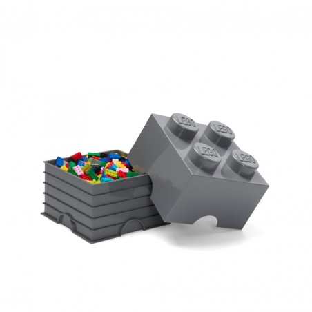 LEGO BRICK 4 CONTENITORE GRIGIO