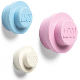 ROOM COPENHAGEN LEGO WALL HANGER SET PINK BLUE WHITE