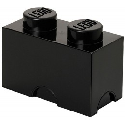 ROOM COPENHAGEN LEGO BRICK 2 KNOB STORAGE BLACK