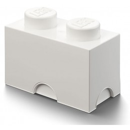 ROOM COPENHAGEN LEGO BRICK 2 KNOB STORAGE WHITE