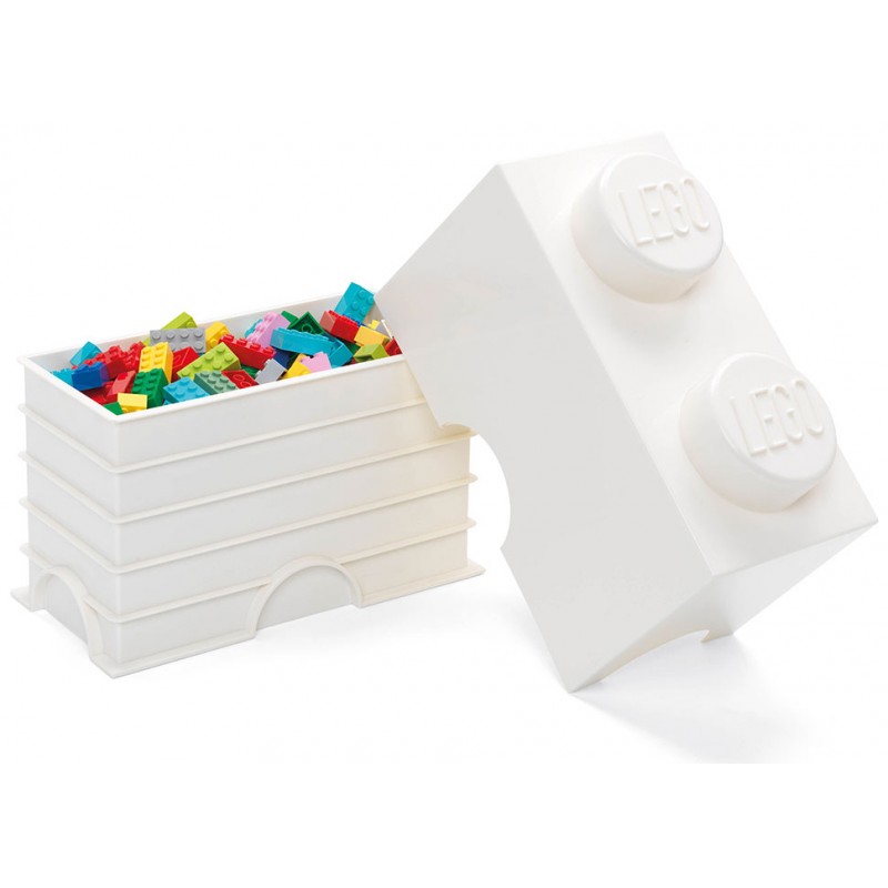 ROOM COPENHAGEN LEGO BRICK 2 KNOB STORAGE WHITE