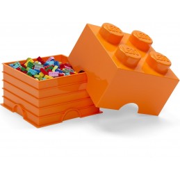 ROOM COPENHAGEN LEGO BRICK 4 KNOB ORANGE STORAGE