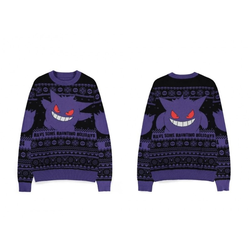 MAGLIONE POKEMON NATALE GENGAR TAGLIA L DIFUZED