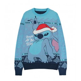 MAGLIONE DISNEY STITCH NATALE JINGLE ALL THE WAY TAGLIA L DIFUZED