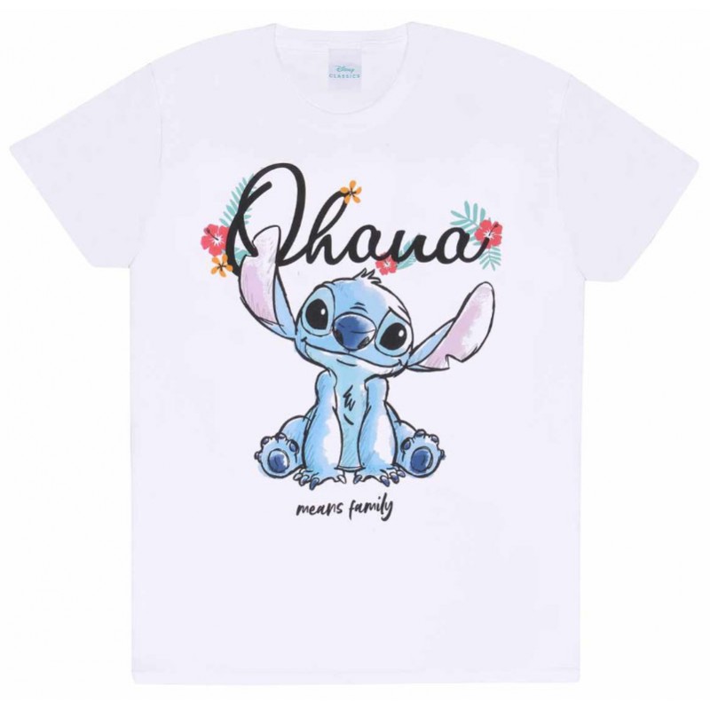 MAGLIA T-SHIRT DISNEY STITCH OHANA MEANS FAMILY TAGLIA L HEROES INC