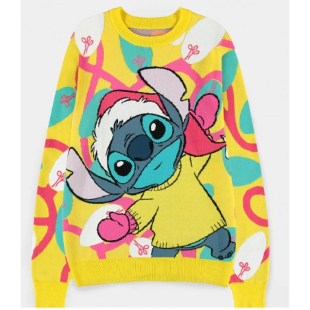 MAGLIONE DISNEY STITCH NATALE LUCI TAGLIA L