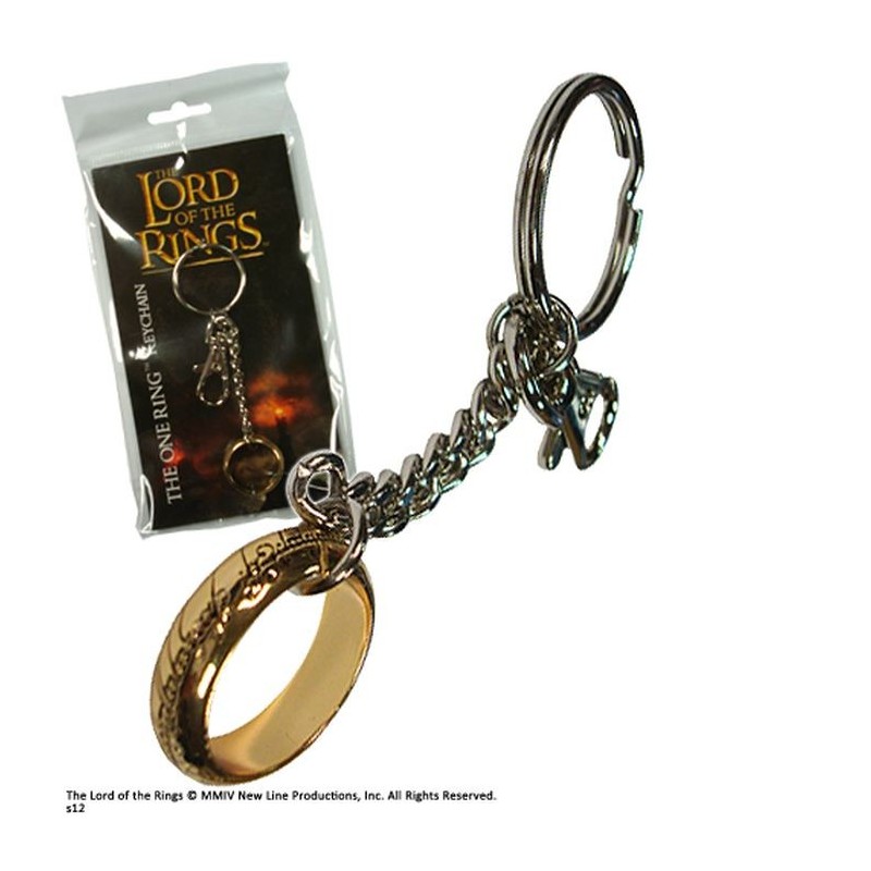 THE LORD OF THE RINGS THE ONE RING METAL KEYCHAIN ANELLO PORTACHIAVI NOBLE COLLECTIONS