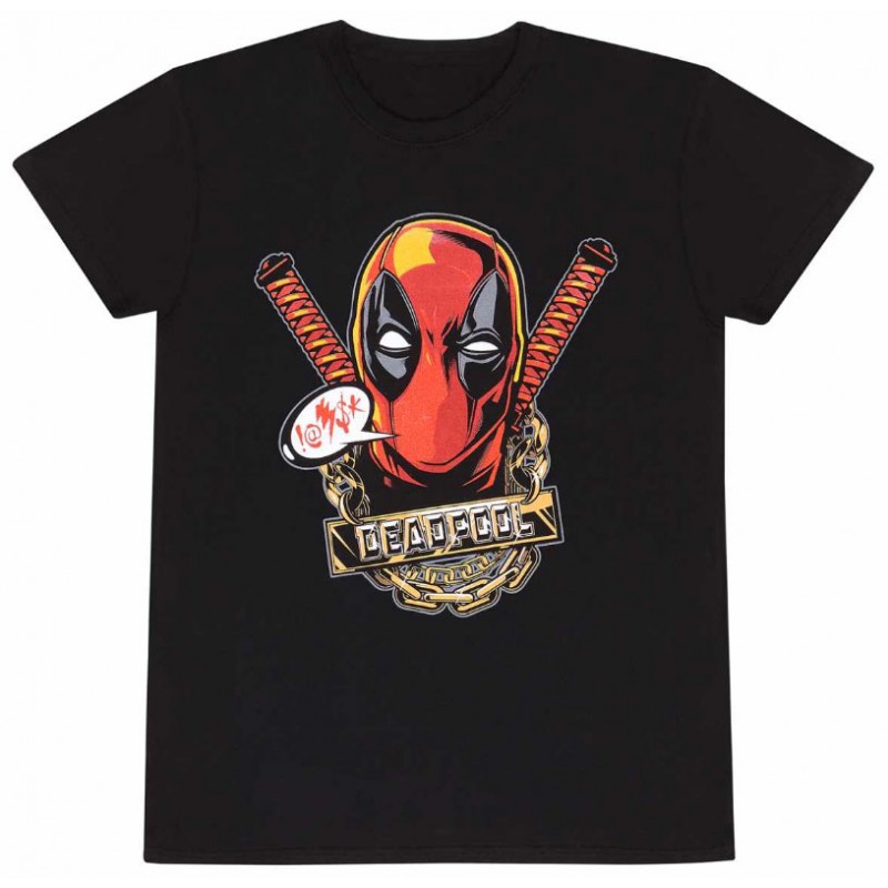 HEROES INC T-SHIRT MARVEL DEADPOOL GANGSTA L SIZE