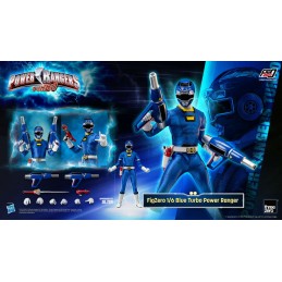 POWER RANGERS TURBO BLUE TURBO POWER RANGER 30CM ACTION FIGURE THREEZERO