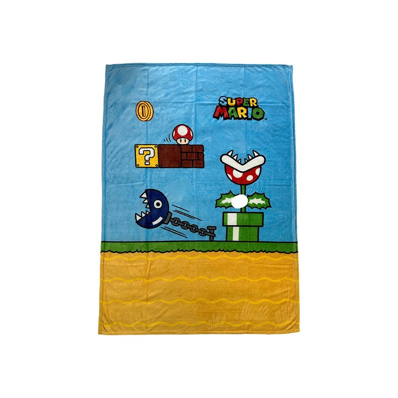 SUPER MARIO LEVEL COPERTA IN PILE 130X180CM LYO