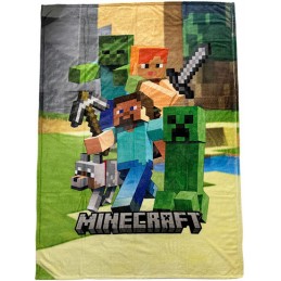 MINECRAFT CHARACTERS COPERTA IN PILE 130X180CM LYO