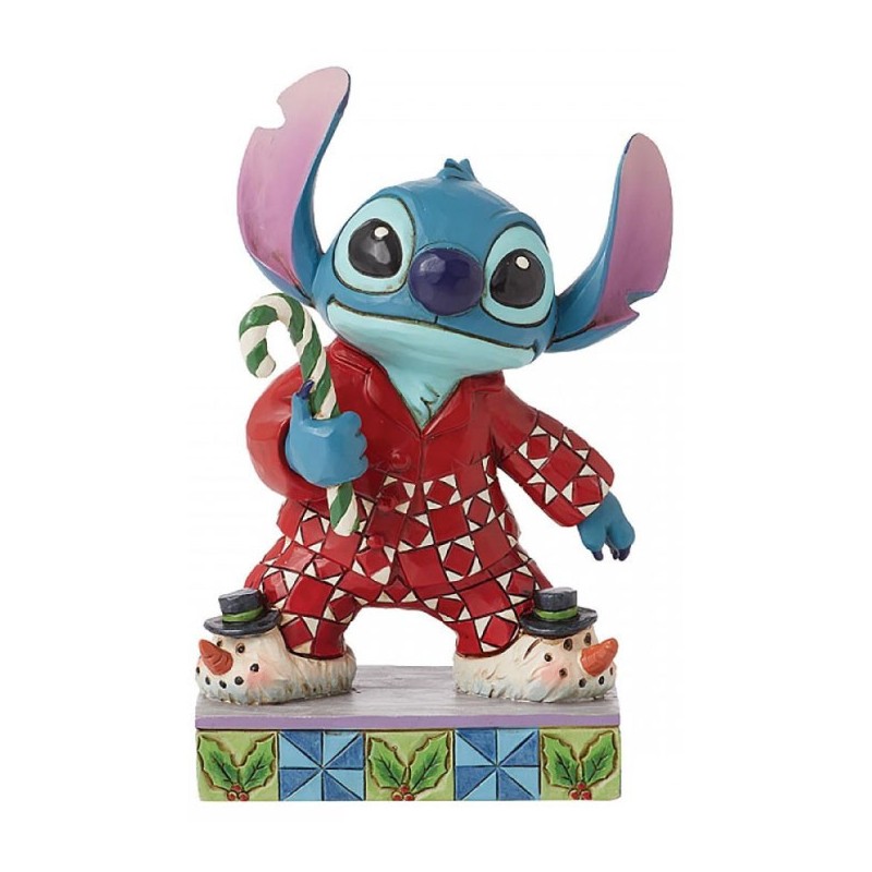 ENESCO LILO AND STITCH CHRISTMAS PJ STITCH STATUE FIGURE