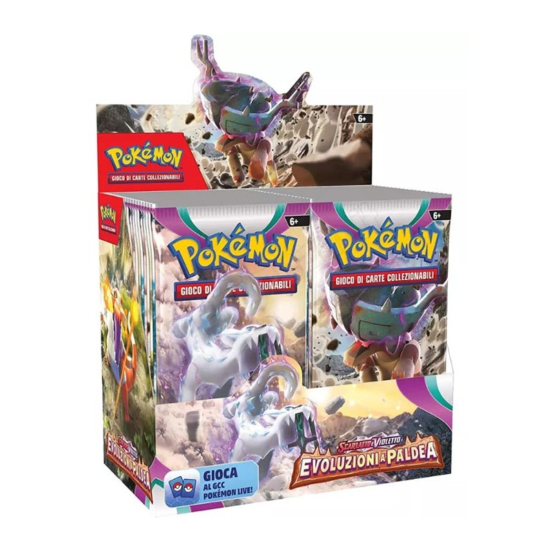 POKEMON SCARLATTO E VIOLETTO EVOLUZIONI A PALDEA BOOSTER BOX 36 BUSTE IN ITALIANO THE POKEMON COMPANY INTERNATIONAL