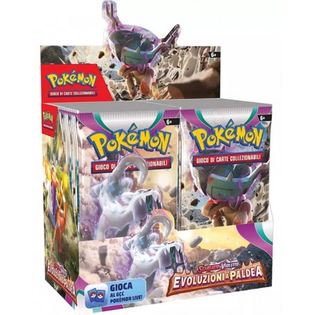 POKEMON SCARLATTO E VIOLETTO EVOLUZIONI A PALDEA BOOSTER BOX 36 BUSTE IN ITALIANO