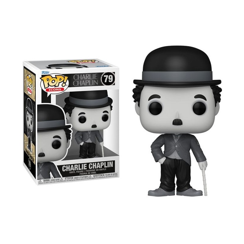 FUNKO POP! ICONS CHARLIE CHAPLIN BOBBLE HEAD FIGURE FUNKO