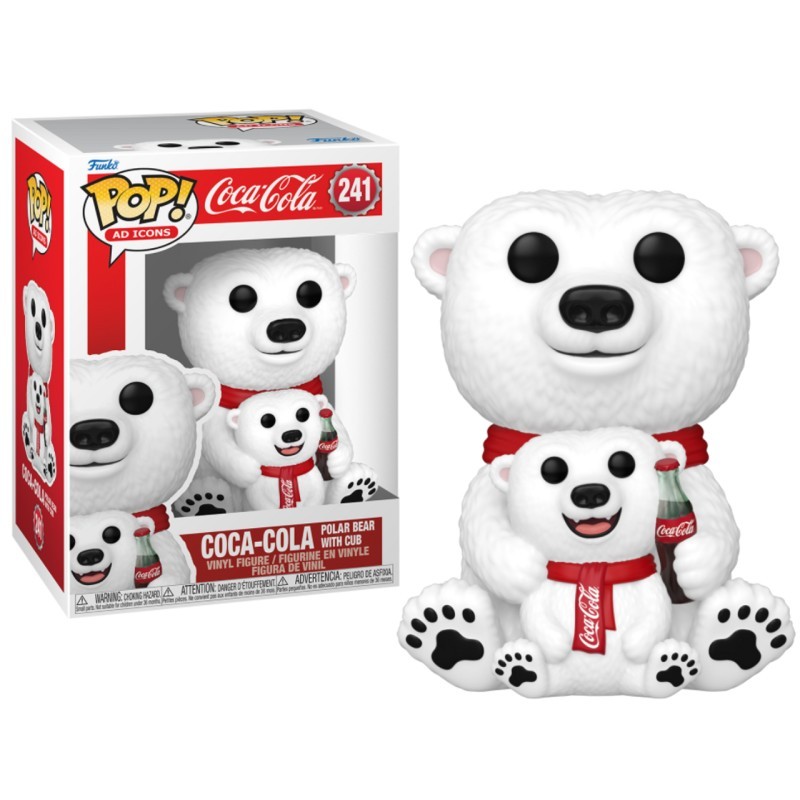 FUNKO POP! COCA-COLA POLAR BEAR WITH CUB BOBBLE HEAD FIGURE FUNKO