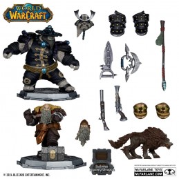 MC FARLANE WORLD OF WARCRAFT DWARF HUNTER & PANDAREN 2-PACK DELUXE ACTION FIGURE