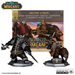 MC FARLANE WORLD OF WARCRAFT DWARF HUNTER & PANDAREN 2-PACK DELUXE ACTION FIGURE