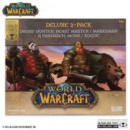 MC FARLANE WORLD OF WARCRAFT DWARF HUNTER & PANDAREN 2-PACK DELUXE ACTION FIGURE