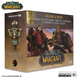 MC FARLANE WORLD OF WARCRAFT DWARF HUNTER & PANDAREN 2-PACK DELUXE ACTION FIGURE