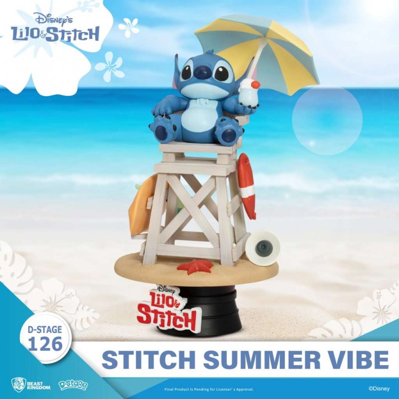 D-STAGE LILO AND STITCH DS-126 STITCH SUMMER VIBE STATUA FIGURE DIORAMA BEAST KINGDOM