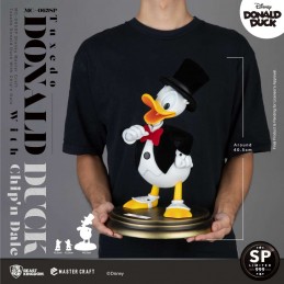 BEAST KINGDOM TUXEDO DONALD DUCK AND CHIP & DALE MASTER CRAFT PLATINUM VER. STATUE 40CM RESIN FIGURE