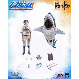 THREEZERO DOROHEDORO EBISU PEACE SHARK MASCOT VER. 25CM 1/6 COLLECTIBLE FIGURE ACTION FIGURE