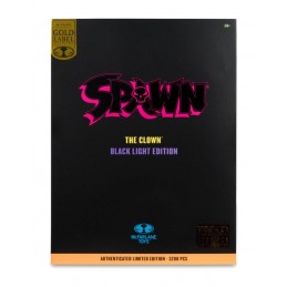 MC FARLANE SPAWN THE CLOWN BLACK LIGHT EDITION GOLD LABEL 30CM ACTION FIGURE