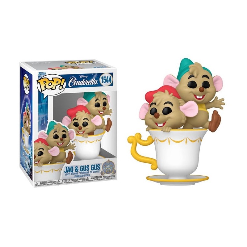 FUNKO POP! DISNEY CENERENTOLA JAQ & GUS GUS BOBBLE HEAD FIGURE FUNKO