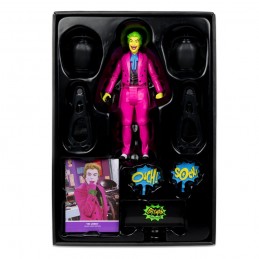 MC FARLANE DC MULTIVERSE BATMAN '66 THE JOKER BLACK LIGHT EDITION ACTION FIGURE