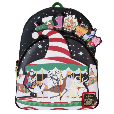 THE NIGHTMARE BEFORE CHRISTMAS TOWN LOUNGEFLY MINI BACKPACK GLOW IN THE DARK