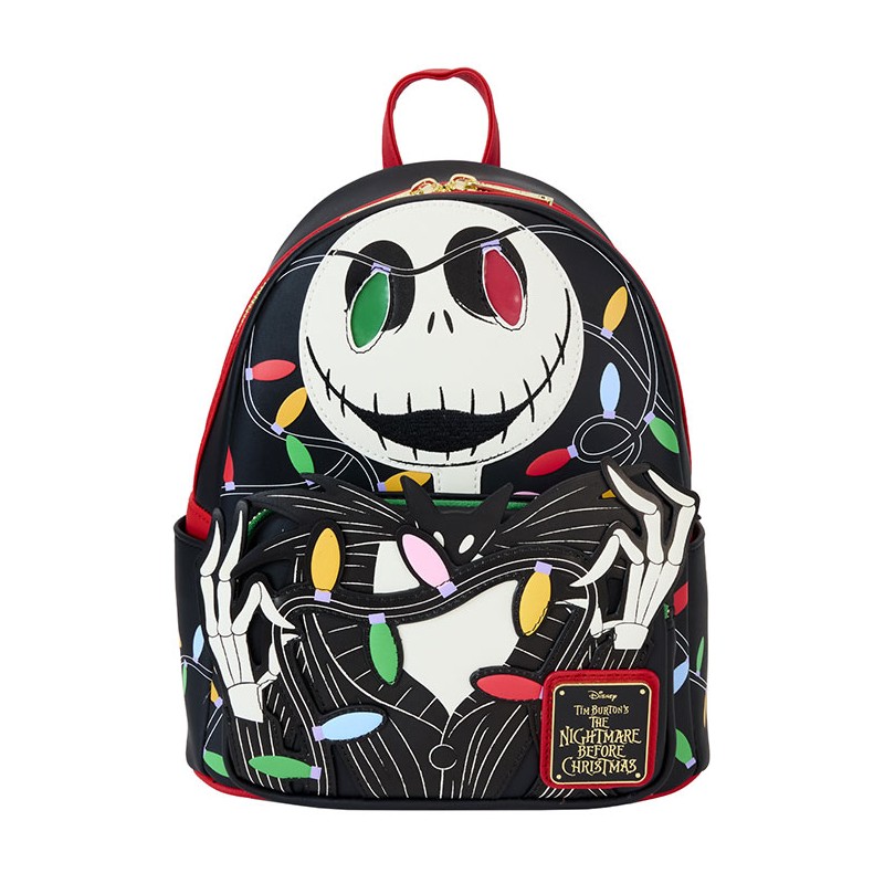 LOUNGEFLY THE NIGHTMARE BEFORE CHRISTMAS JACK LOUNGEFLY MINI BACKPACK GLOW IN THE DARK