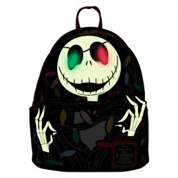 LOUNGEFLY THE NIGHTMARE BEFORE CHRISTMAS JACK LOUNGEFLY MINI BACKPACK GLOW IN THE DARK