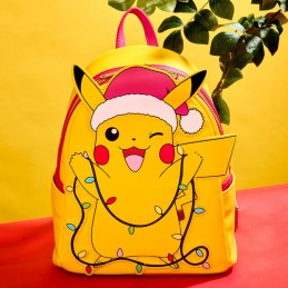 LOUNGEFLY POKEMON HOLIDAY PIKACHU LOUNGEFLY MINI BACKPACK GLOW IN THE DARK