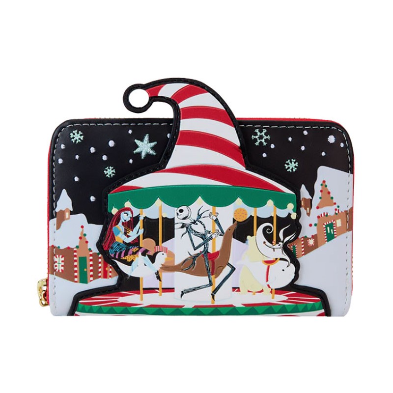 LOUNGEFLY THE NIGHTMARE BEFORE CHRISTMAS TOWN ZIP WALLET